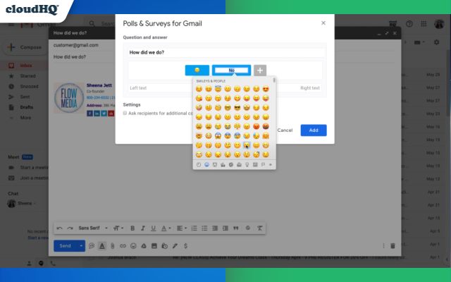 Gmail Free Online Polls & Surveys by cloudHQ截图5