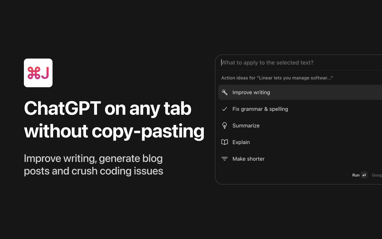 Cmd J – ChatGPT for Chrome截图2