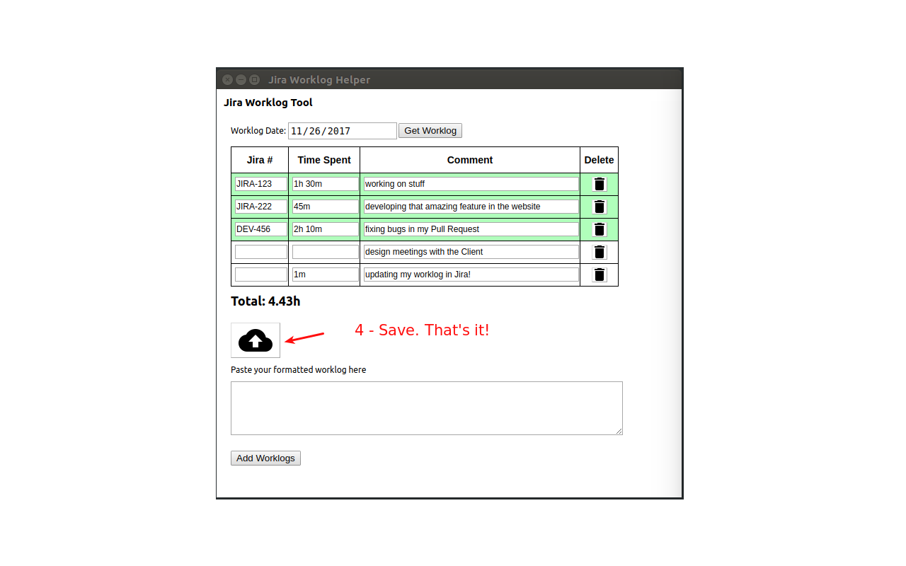 Jira Worklog Tool截图1