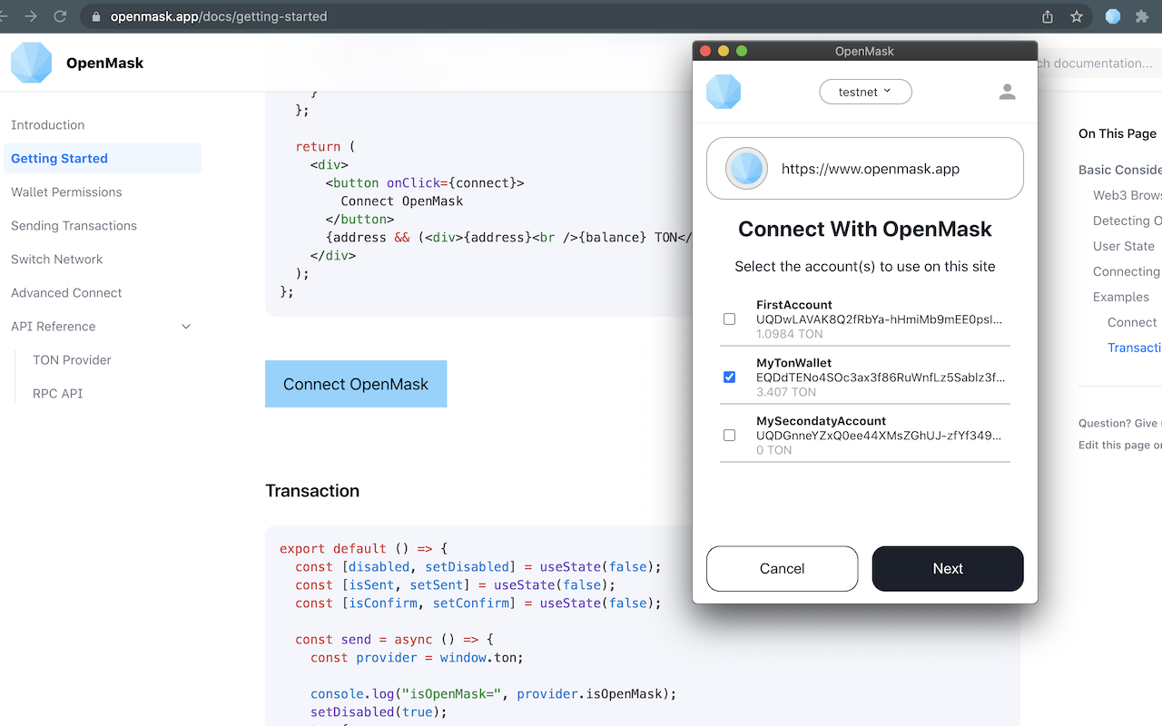 OpenMask - TON wallet截图3
