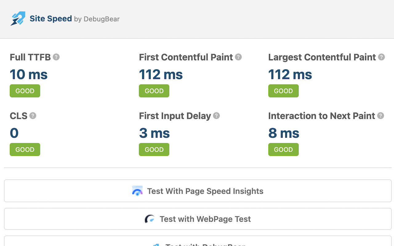 Site Speed by DebugBear截图1