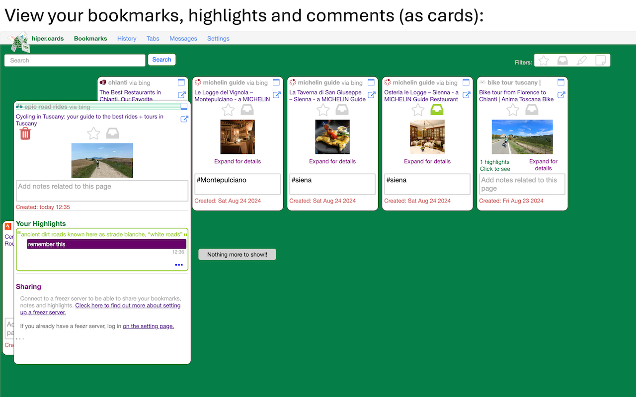 hiper.cards - bookmarker, highlighter, tab manager截图2