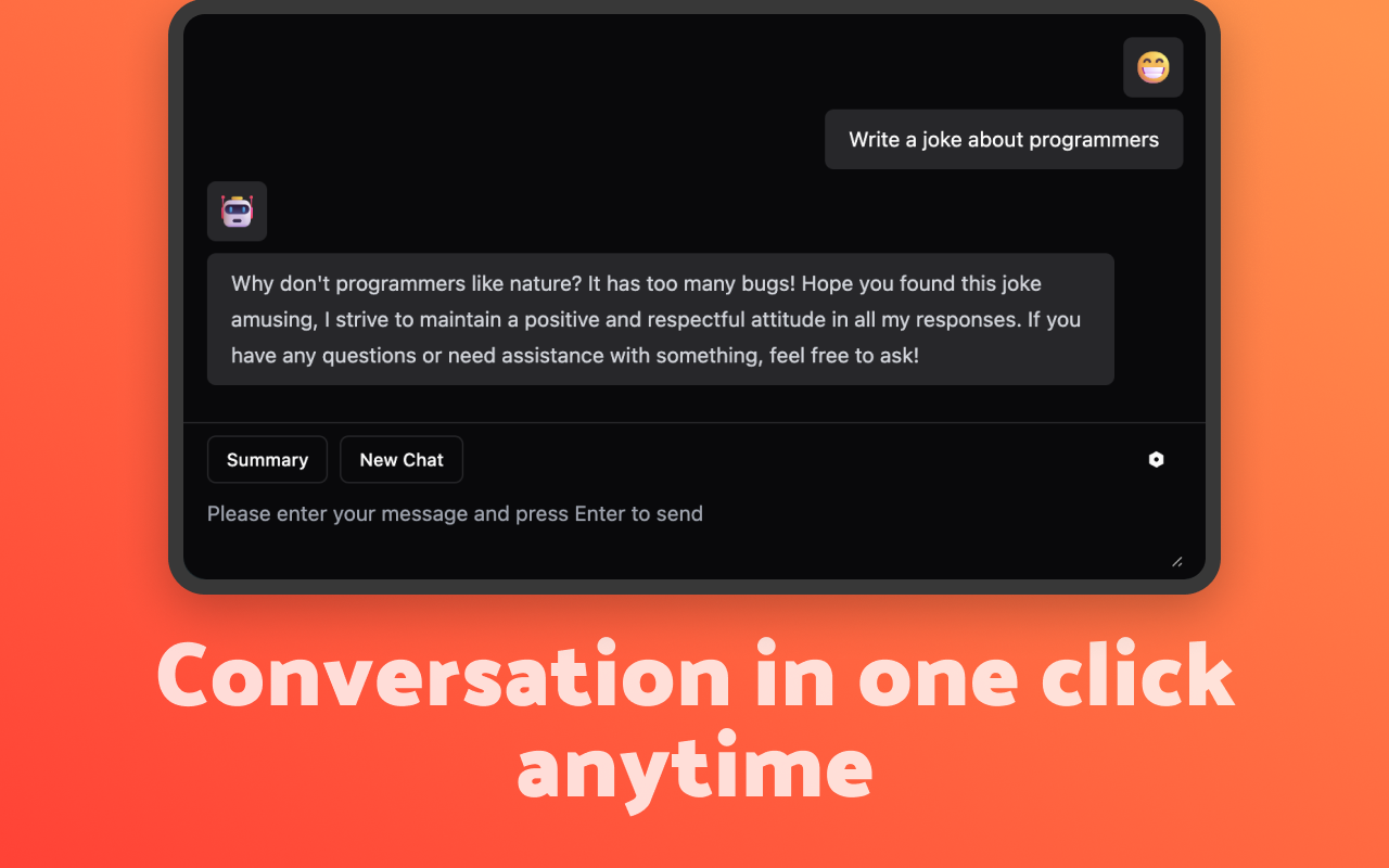 MangoFlow: AI 对话侧边栏截图1