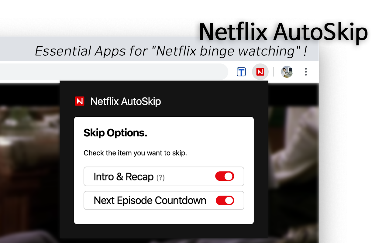 Netflix AutoSkip: Skip intro and outro截图2