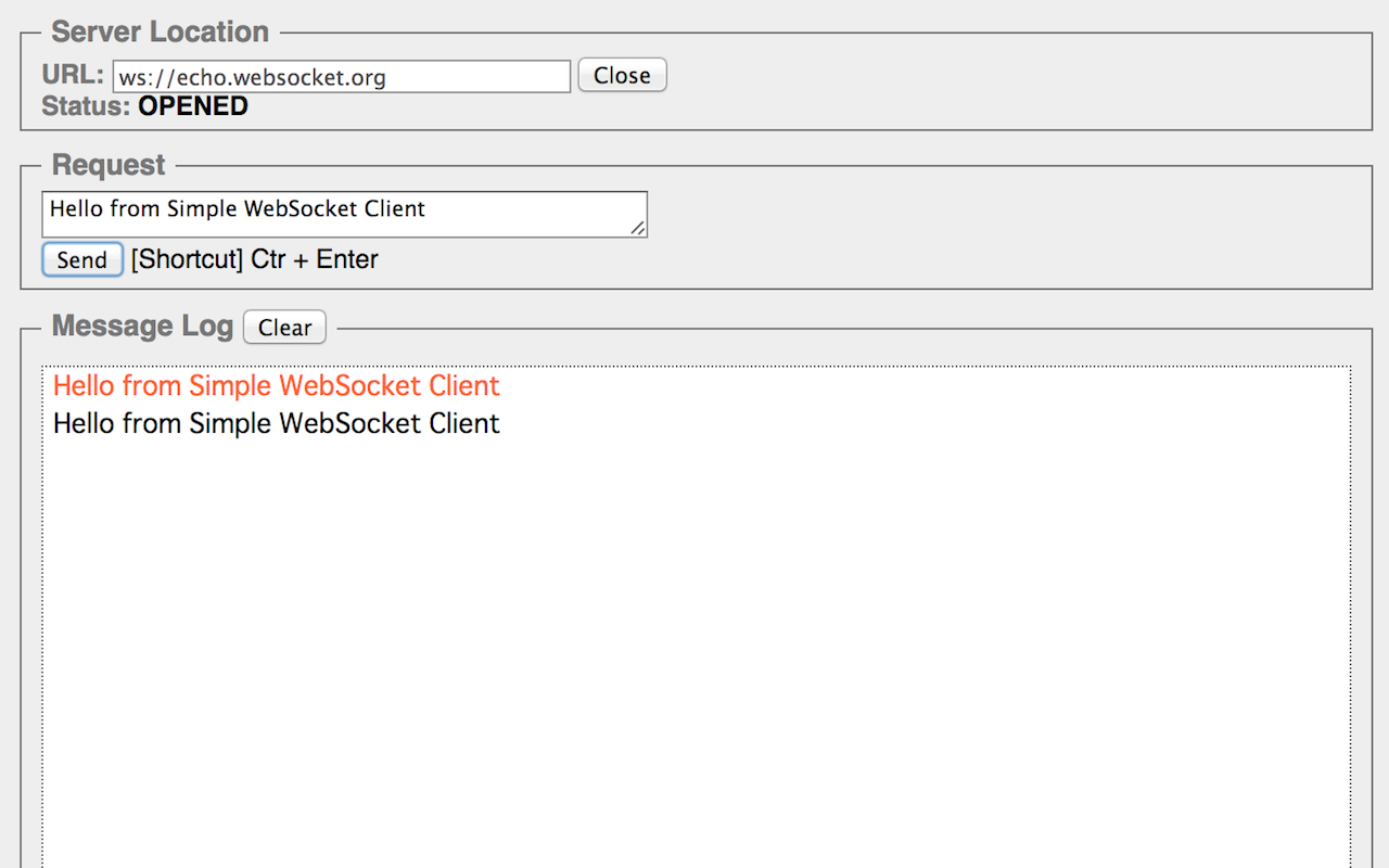 Simple WebSocket Client截图1