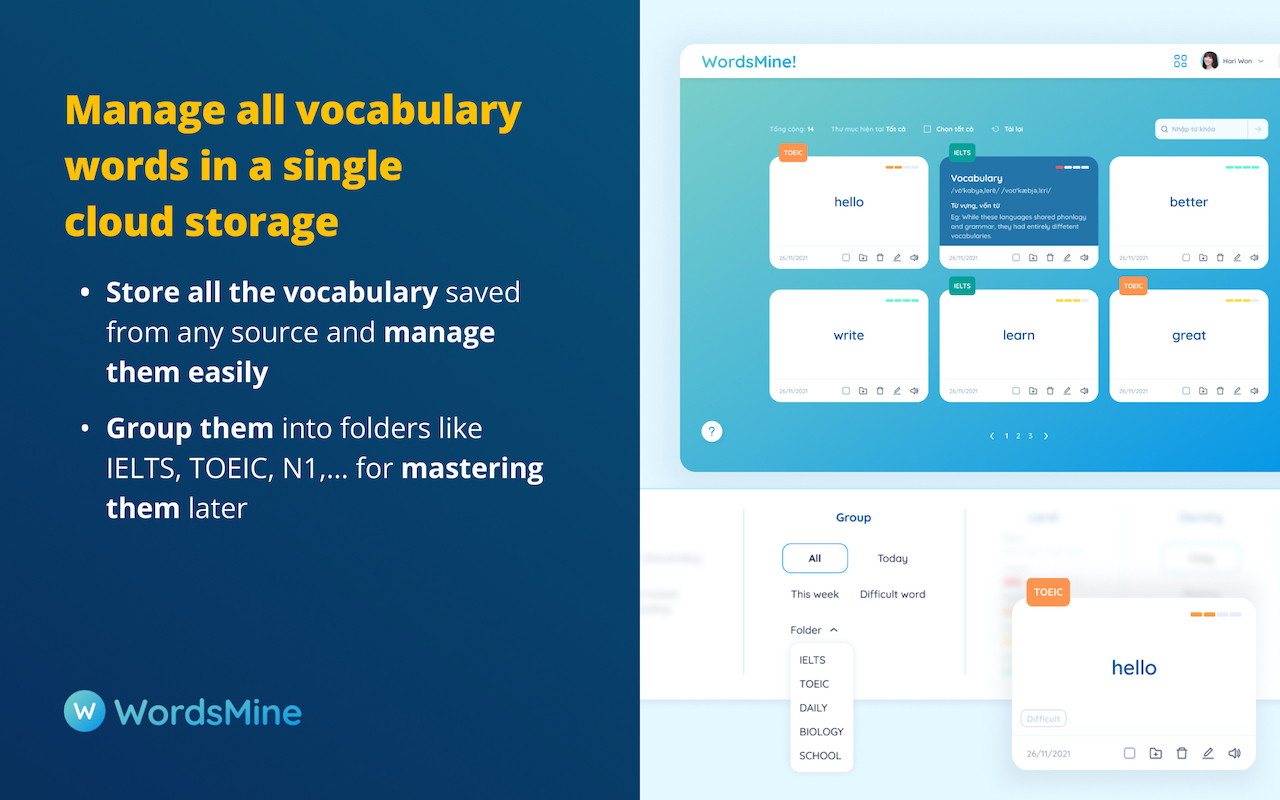 WordsMine! Your one-stop solution for vocabulary截图1