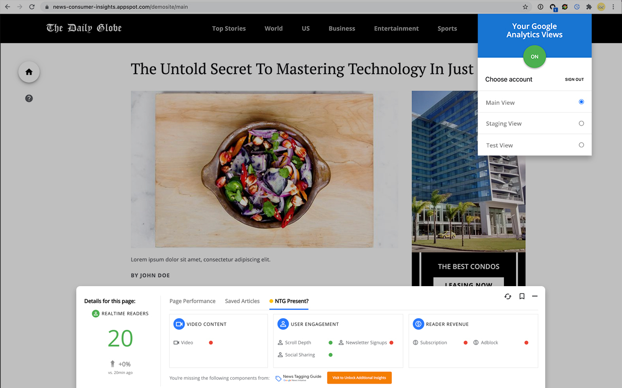 Realtime Content Insights Chrome Extension截图2