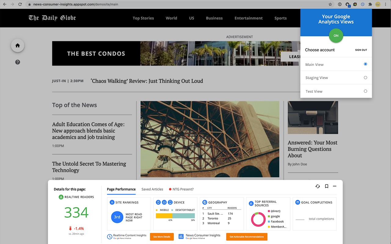 Realtime Content Insights Chrome Extension截图3
