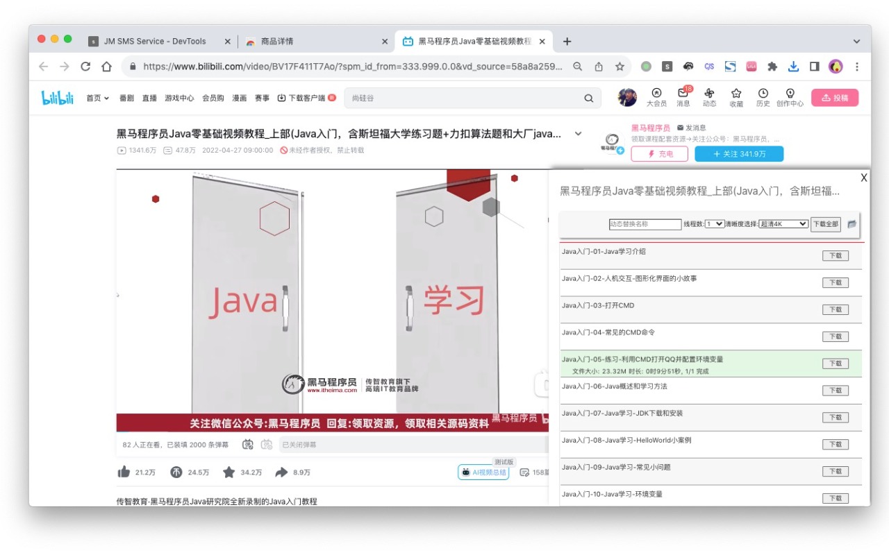 B站视频批量下载插件截图1