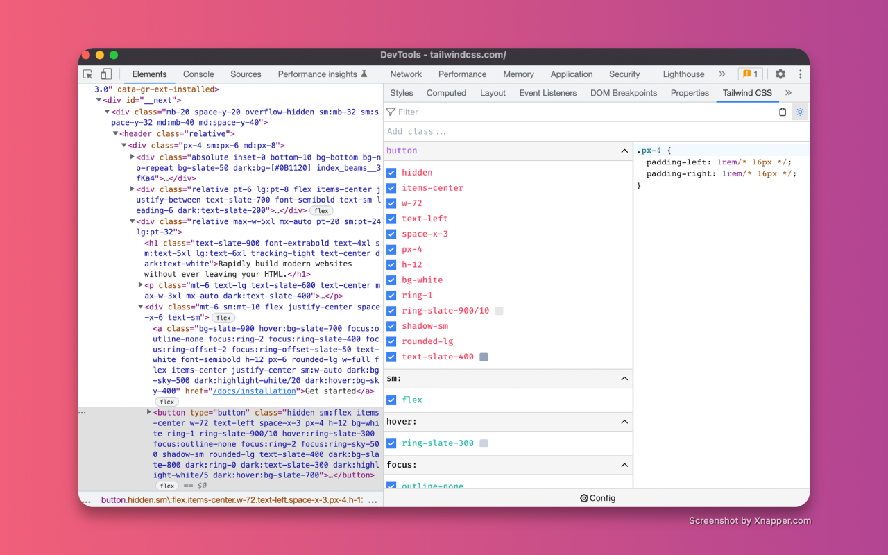 Tailwind CSS Devtools截图1