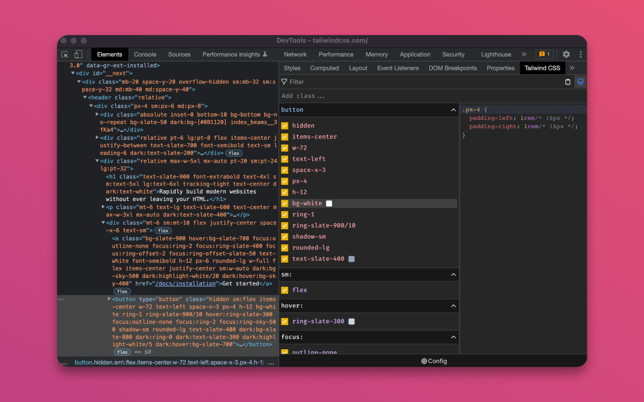 Tailwind CSS Devtools截图2