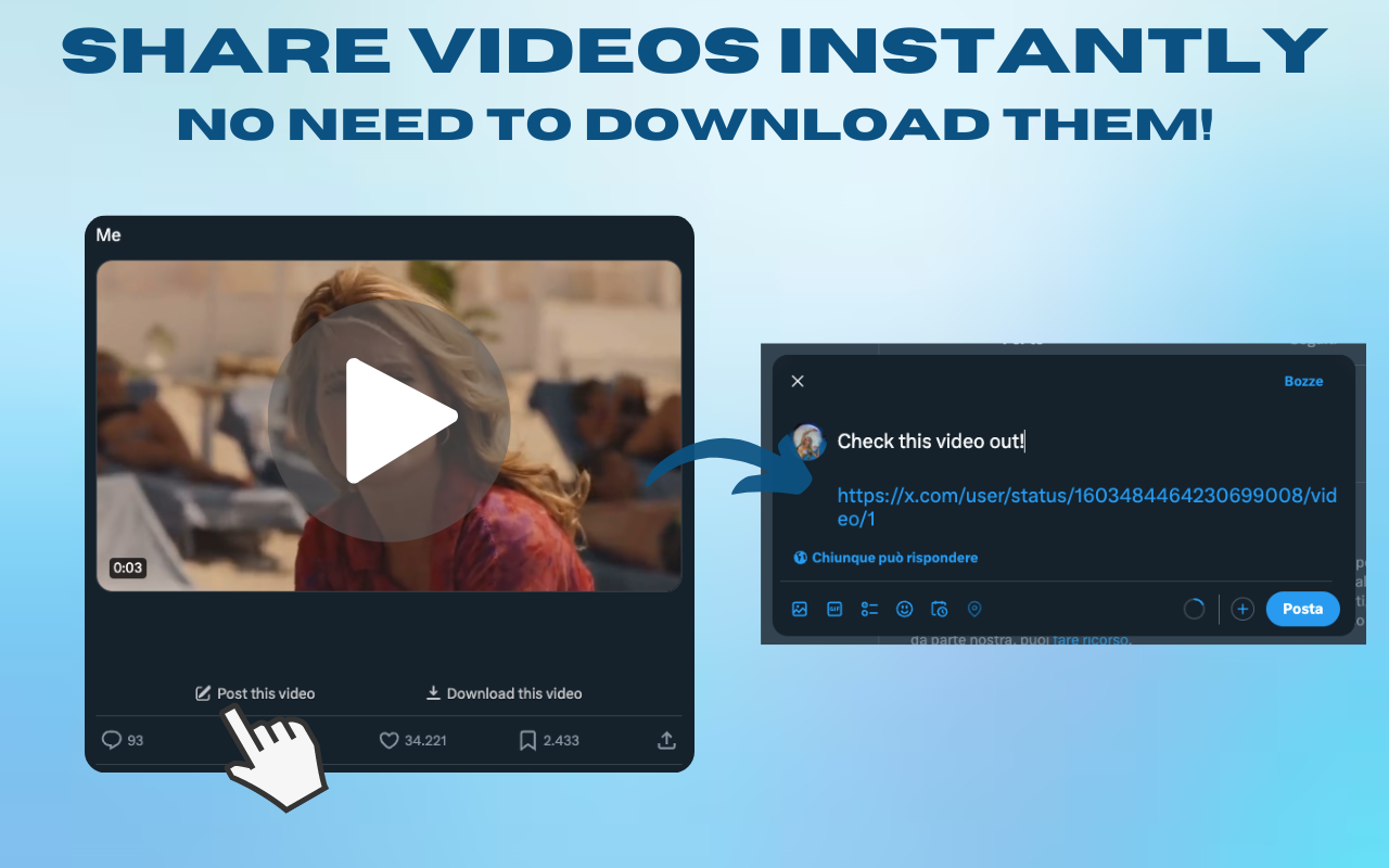 xSave - the best X (Twitter) Video Downloader for Chrome截图1