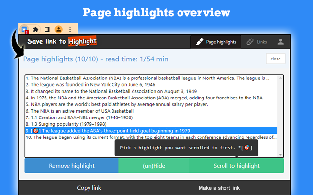 Save Link to Highlight截图1