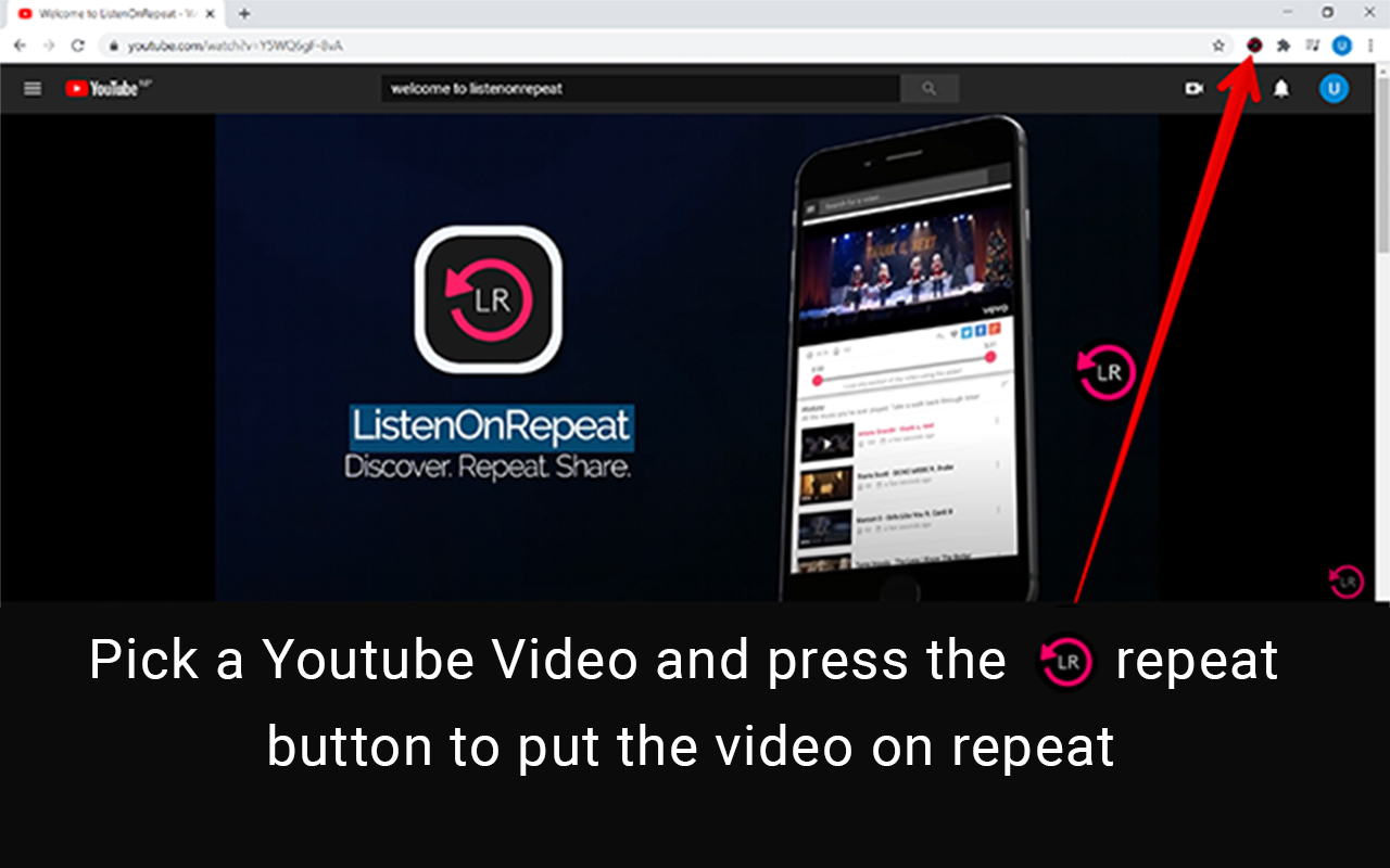 Listen On Repeat YouTube Looper截图1
