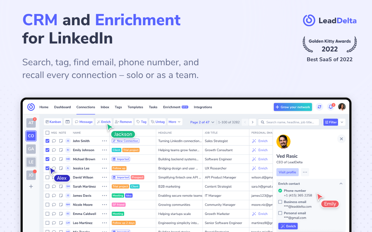 CRM, Phone Number & Email Finder for LinkedIn截图3