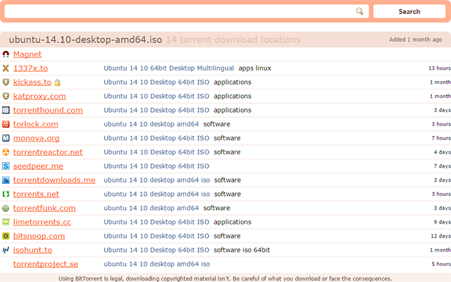 Magnet Links for Torrentz截图1
