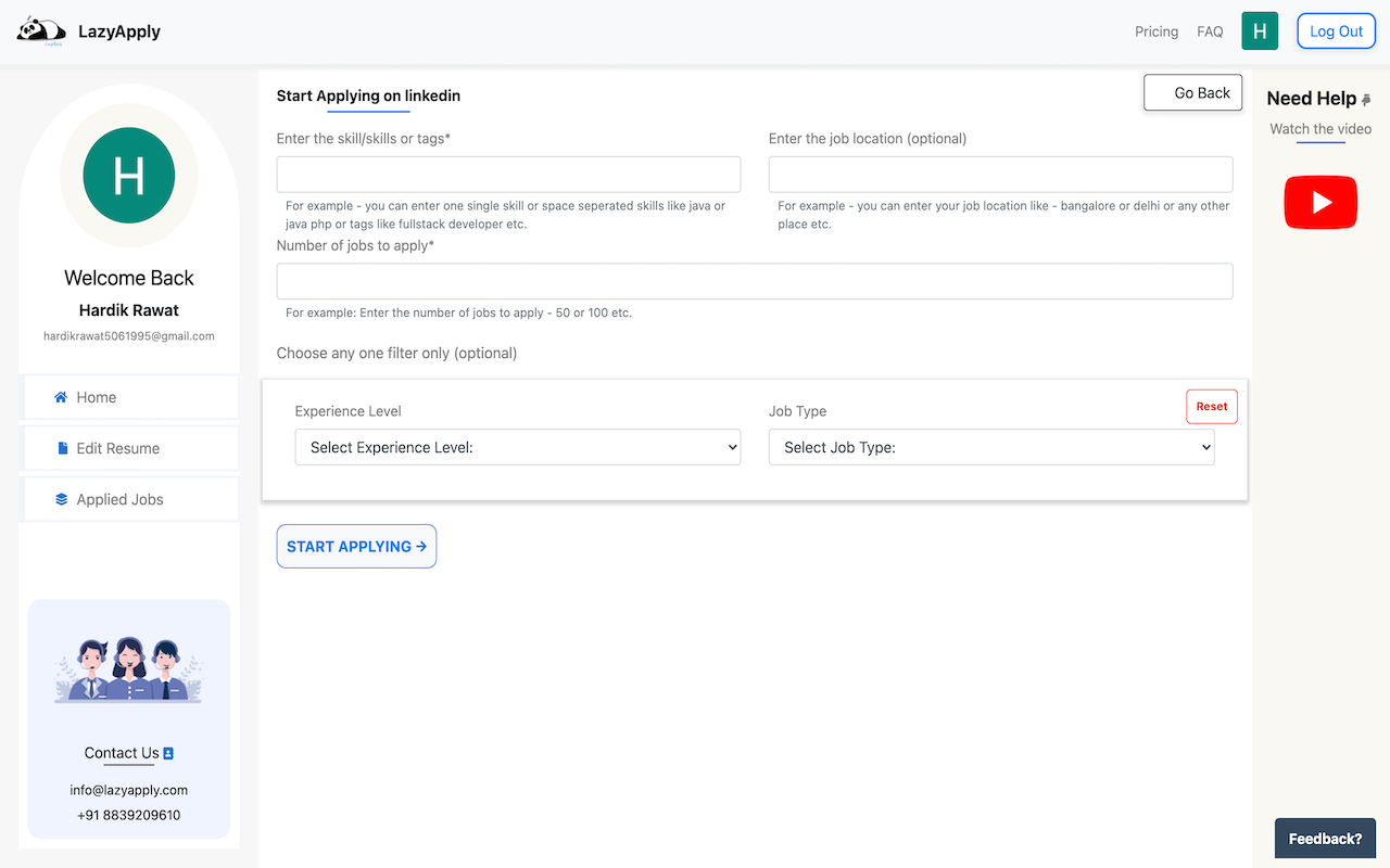 LazyApply : Job Application Bot截图3