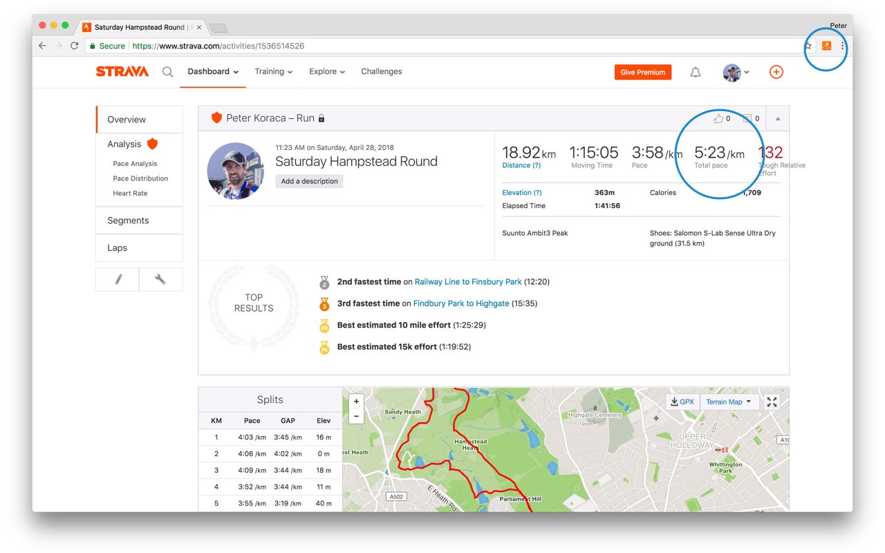 Strava Total Running Pace截图1