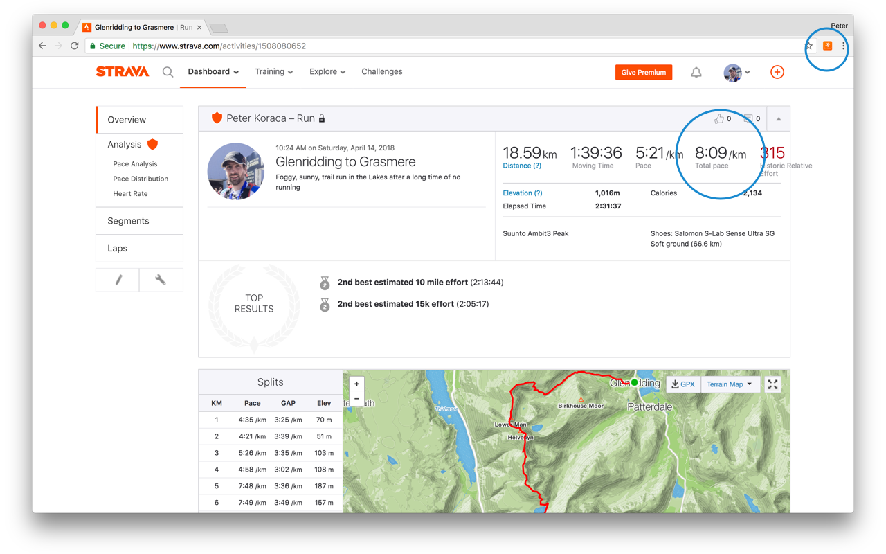 Strava Total Running Pace截图2