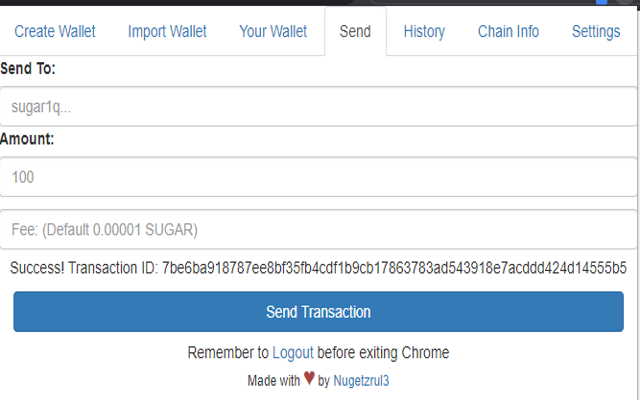 Sugarchain Wallet Extension截图4