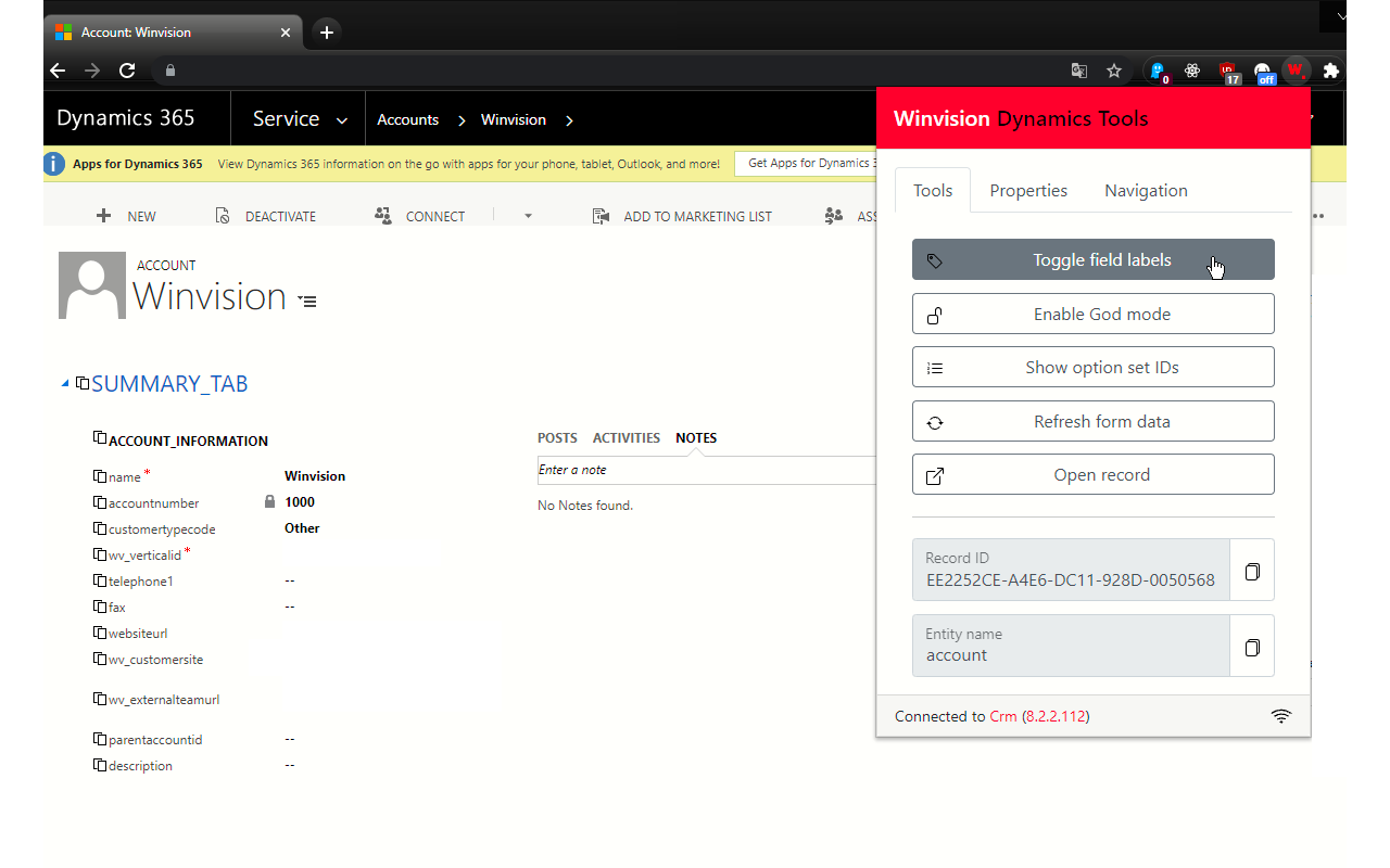 Winvision Dynamics 365 CRM Tools截图1