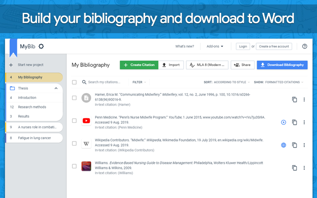 MyBib: Free Citation Generator截图2
