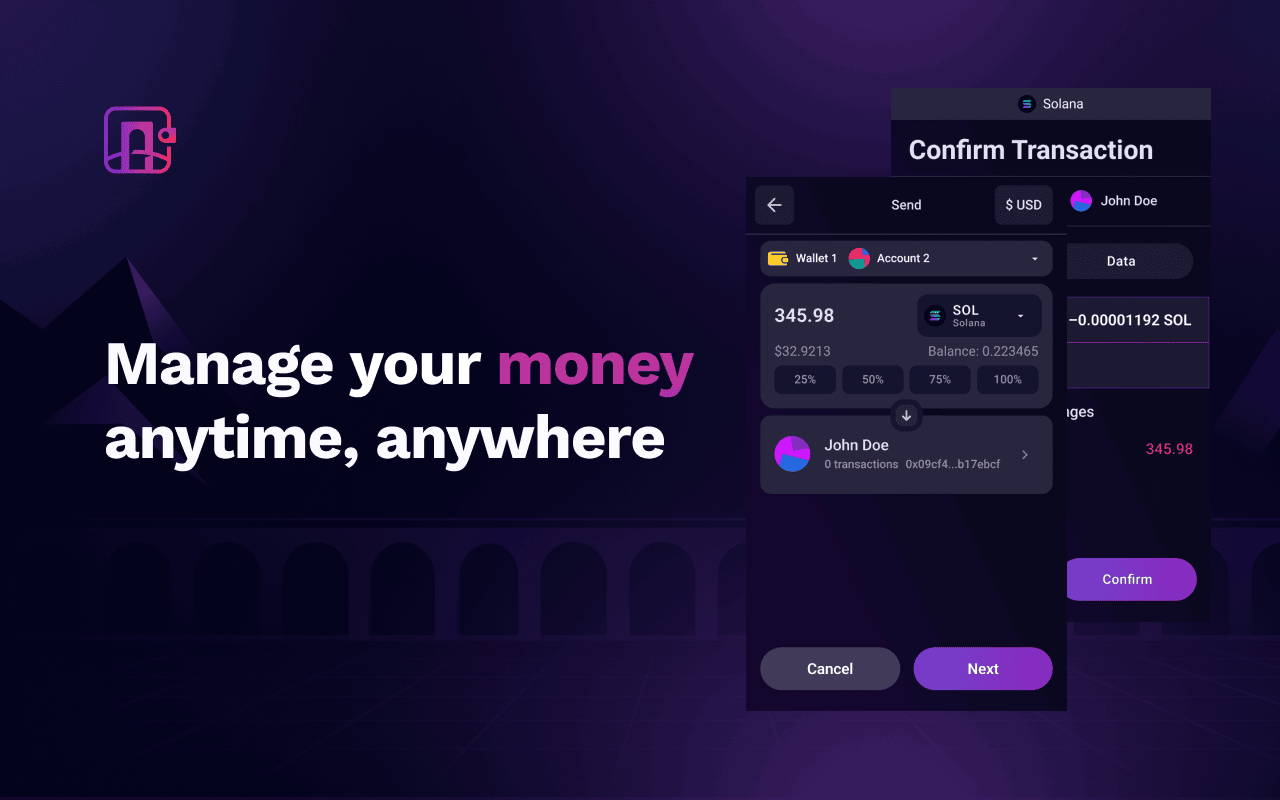 Pontem Crypto Wallet - Eth, Sol, BTC +截图5