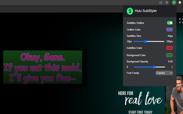 Hulu SubStyler:自定义字幕截图1