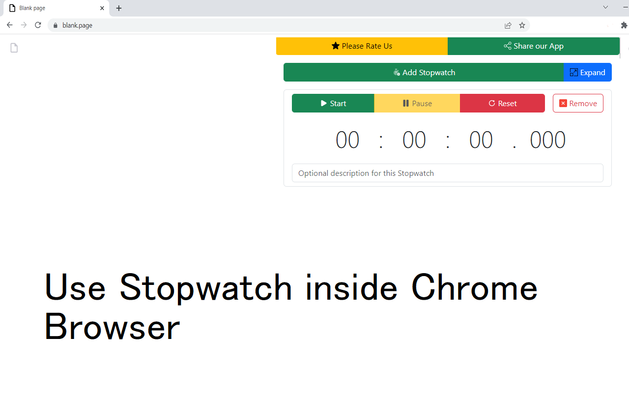 Stopwatch for Google Chrome™截图1