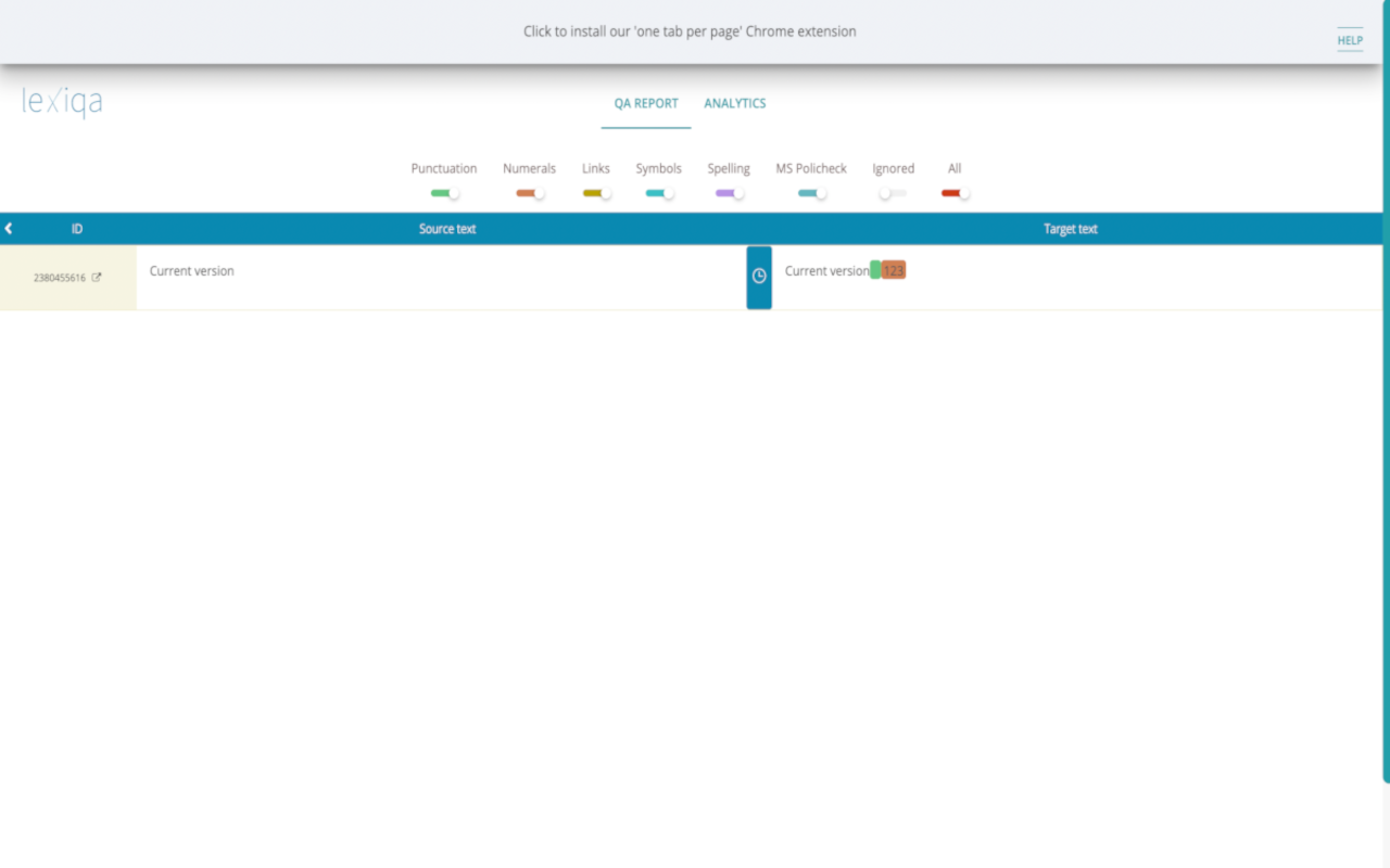 One Tab per Job for LexiQA截图2