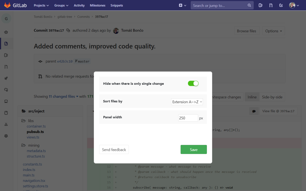GitLab - Tree view for code截图1