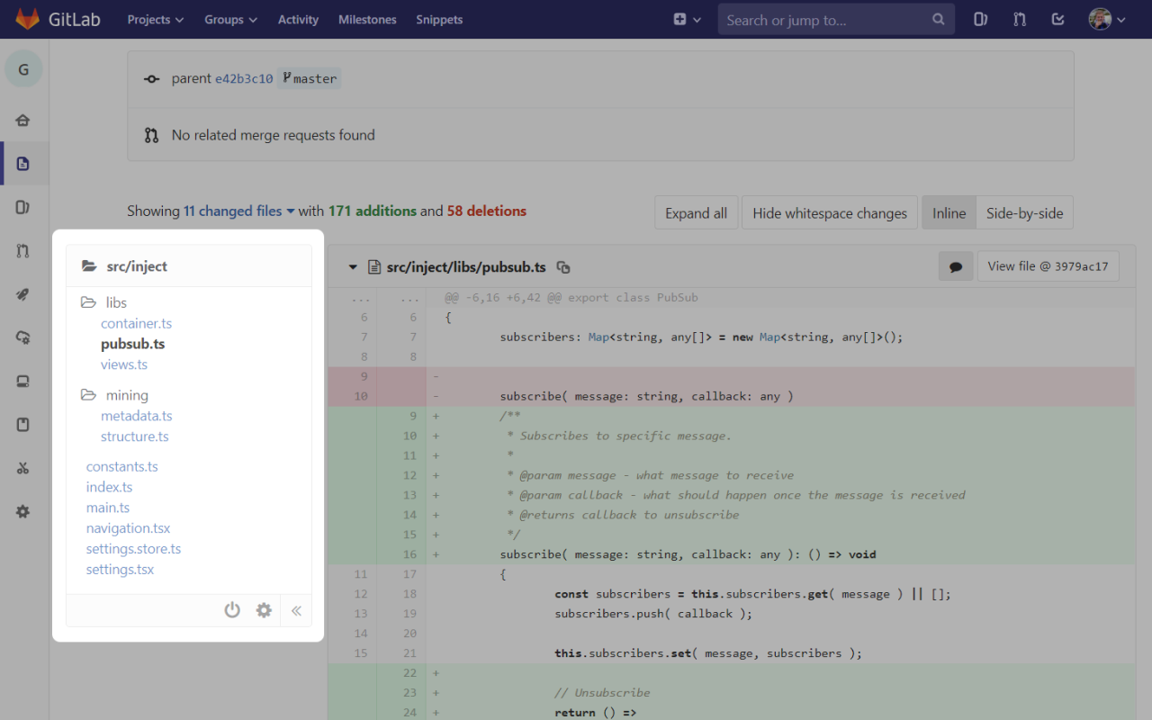 GitLab - Tree view for code截图2
