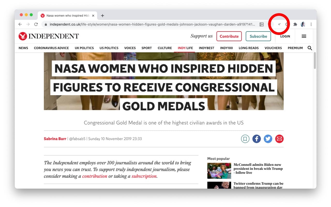 Blipread: page reading time截图1