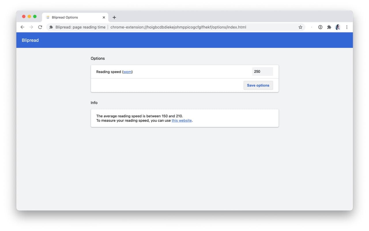 Blipread: page reading time截图2