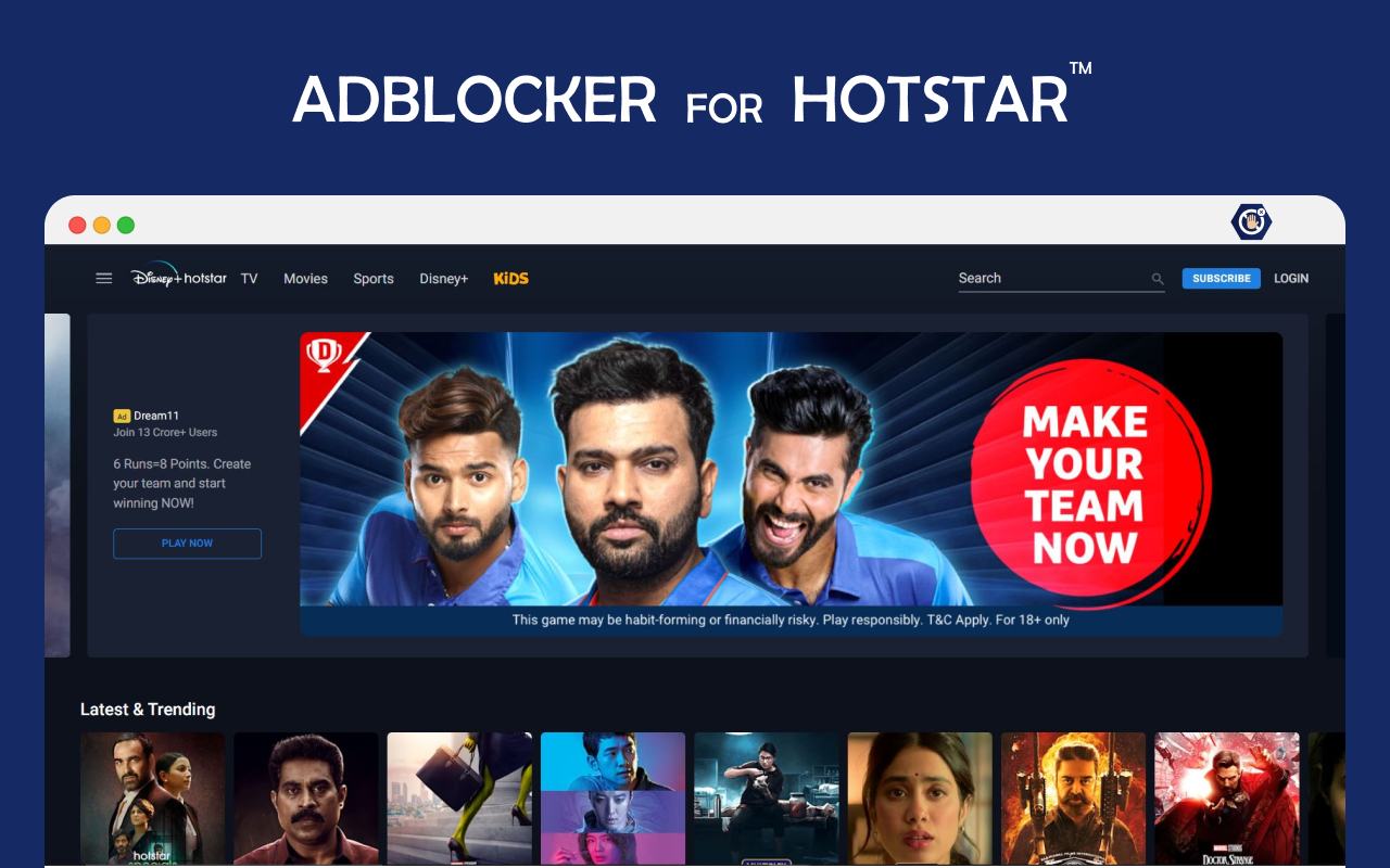 Adblocker for Hotstar截图1