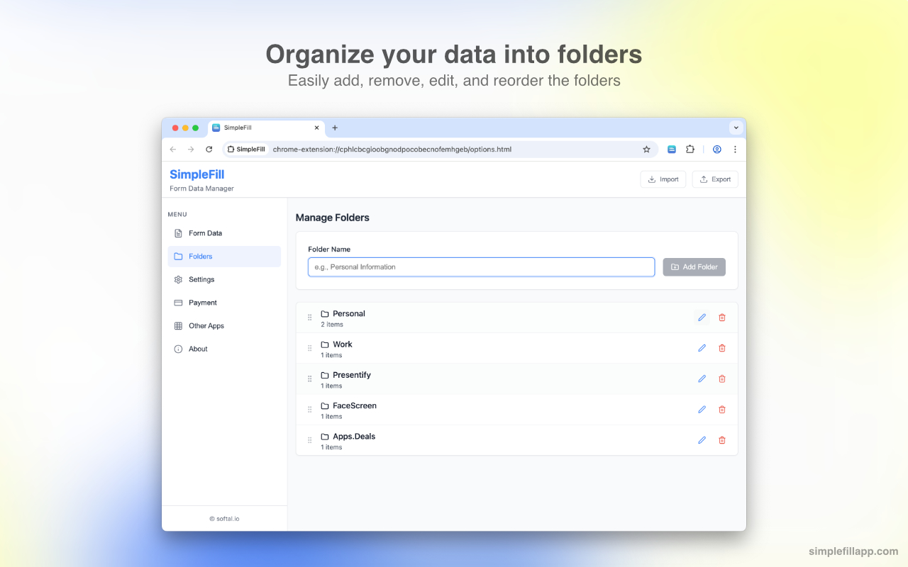 SimpleFill - Autofill Forms截图2