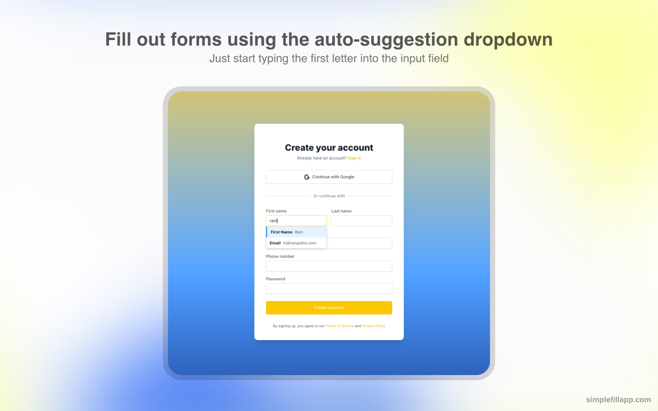 SimpleFill - Autofill Forms截图4