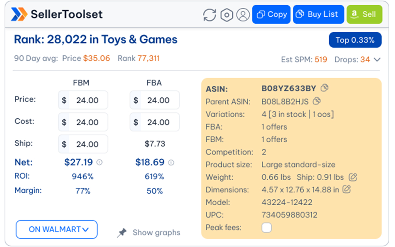Seller Toolset for Amazon and Walmart截图2