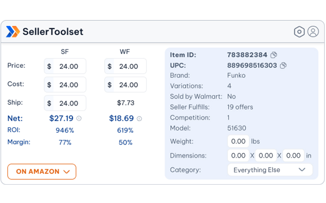 Seller Toolset for Amazon and Walmart截图4