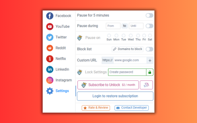UnDistracted - Hide Facebook, YouTube Feeds截图2