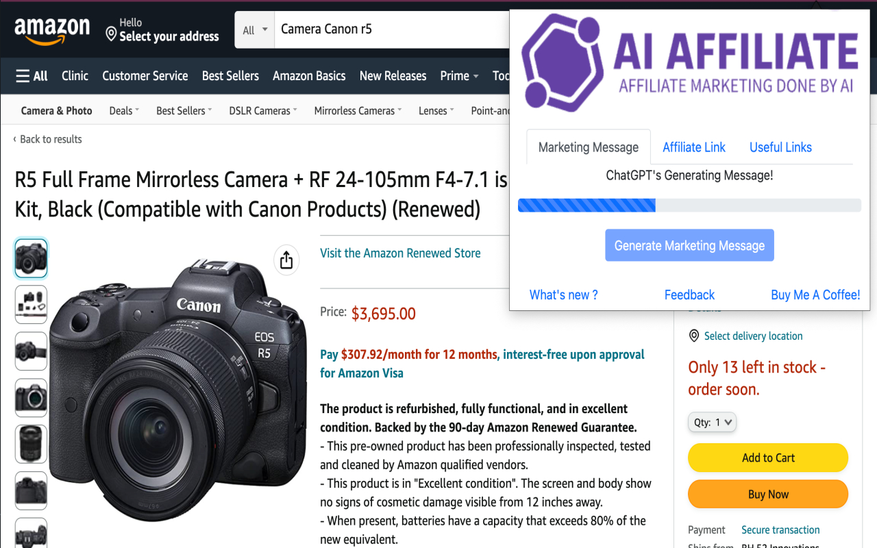 AI Amazon Affiliate Powered With Chat GPT截图3