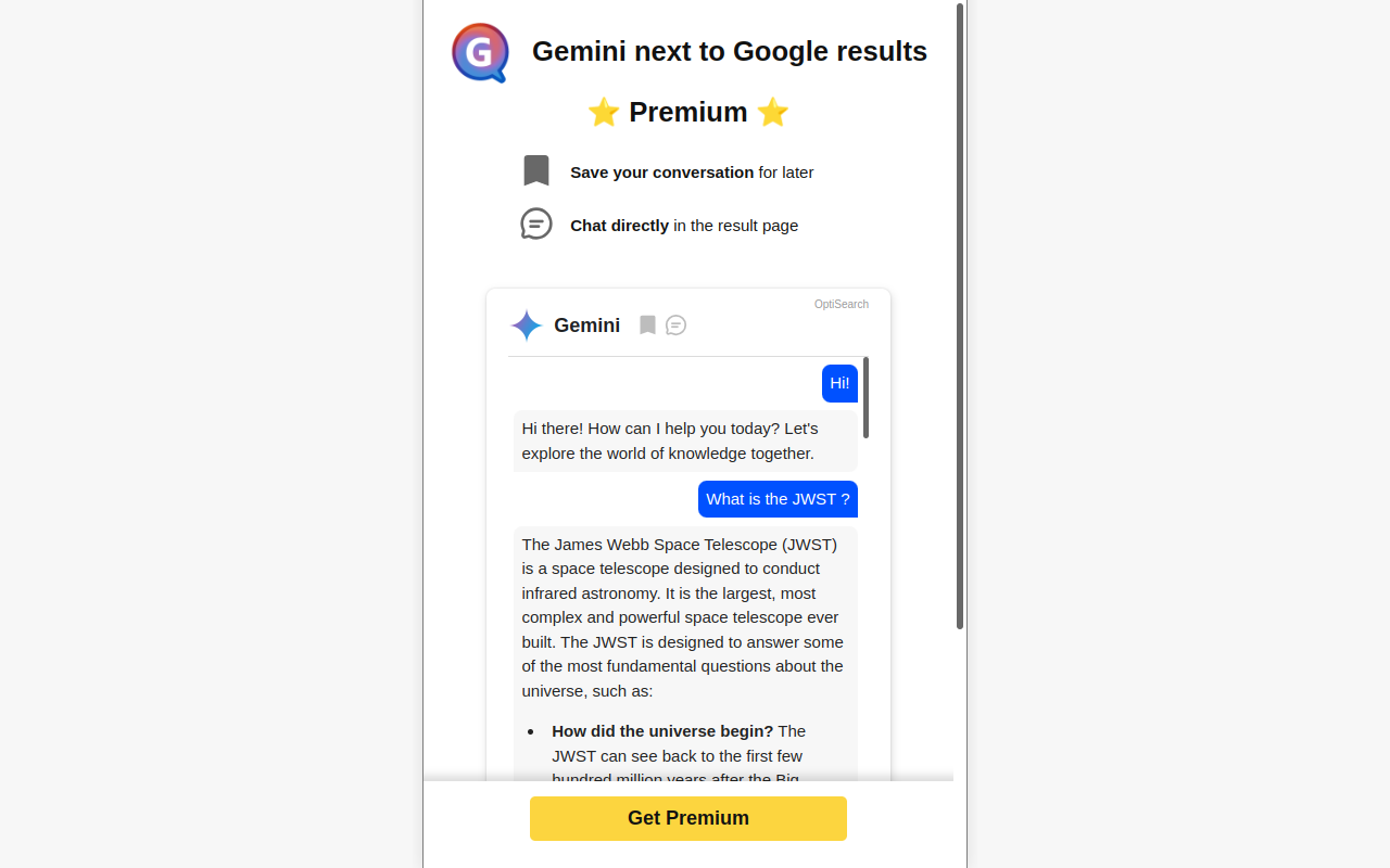 Gemini 与 Google 搜索结果并排截图2