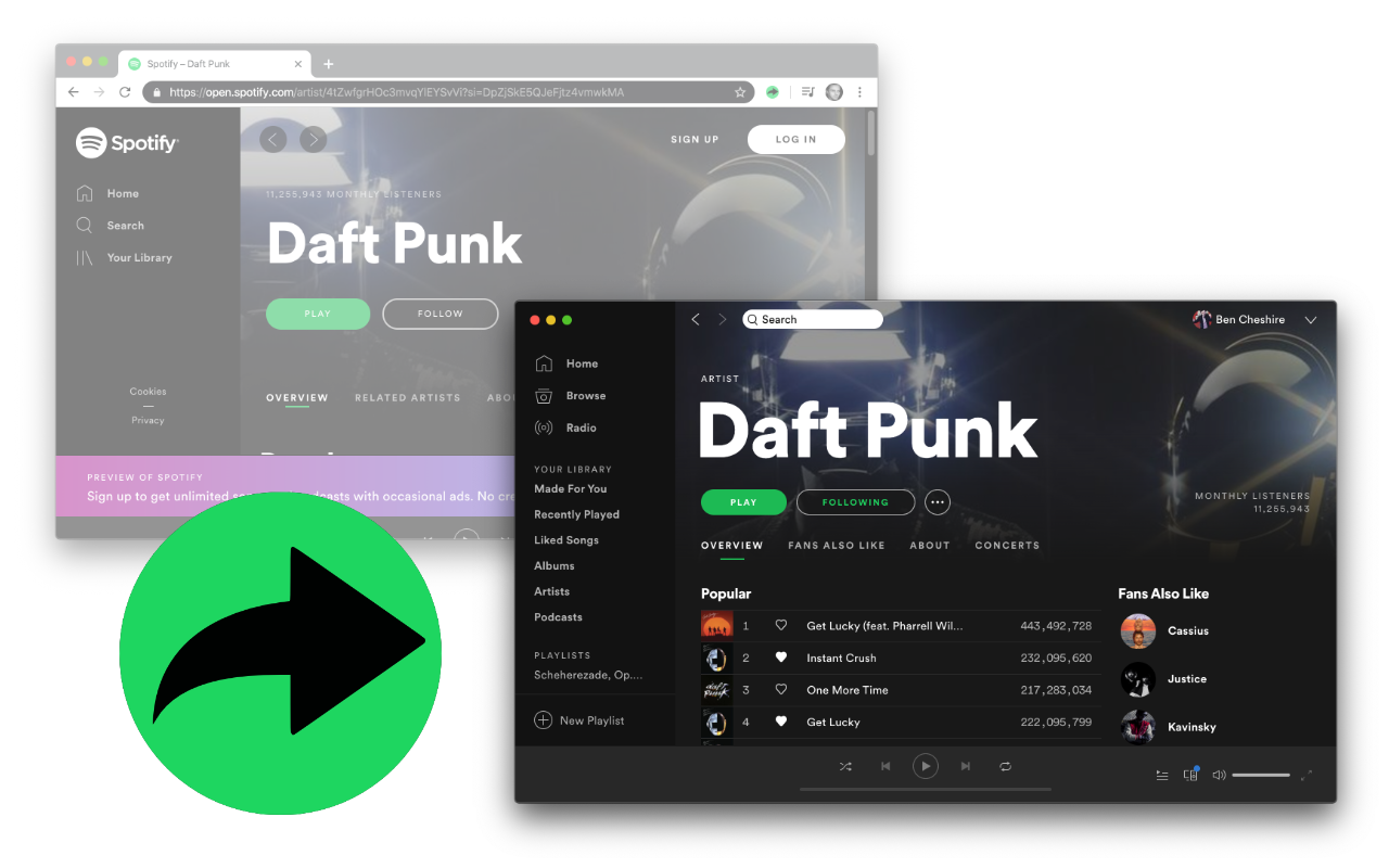 Auto open in the Spotify app截图1