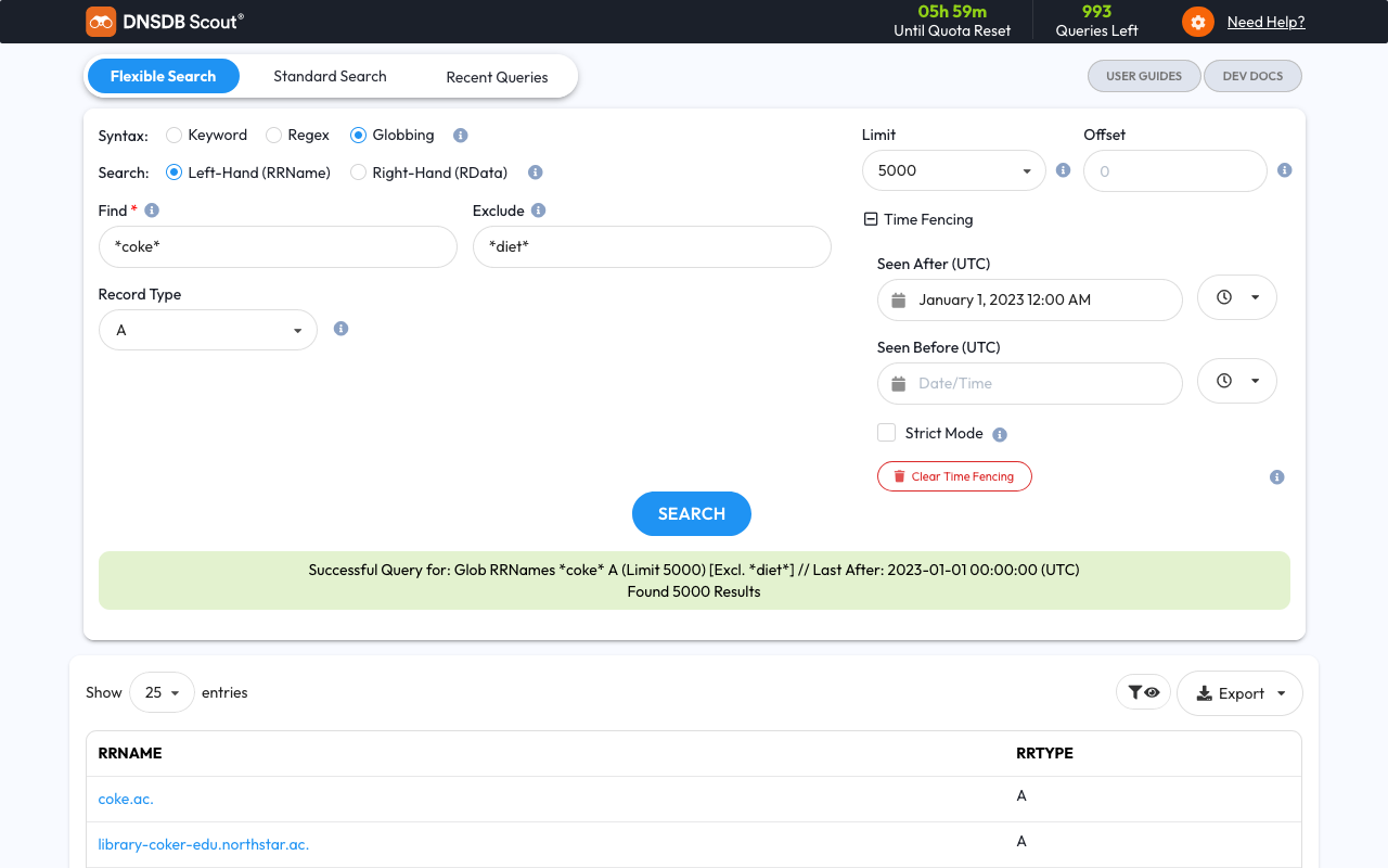 Farsight DNSDB Scout®截图3
