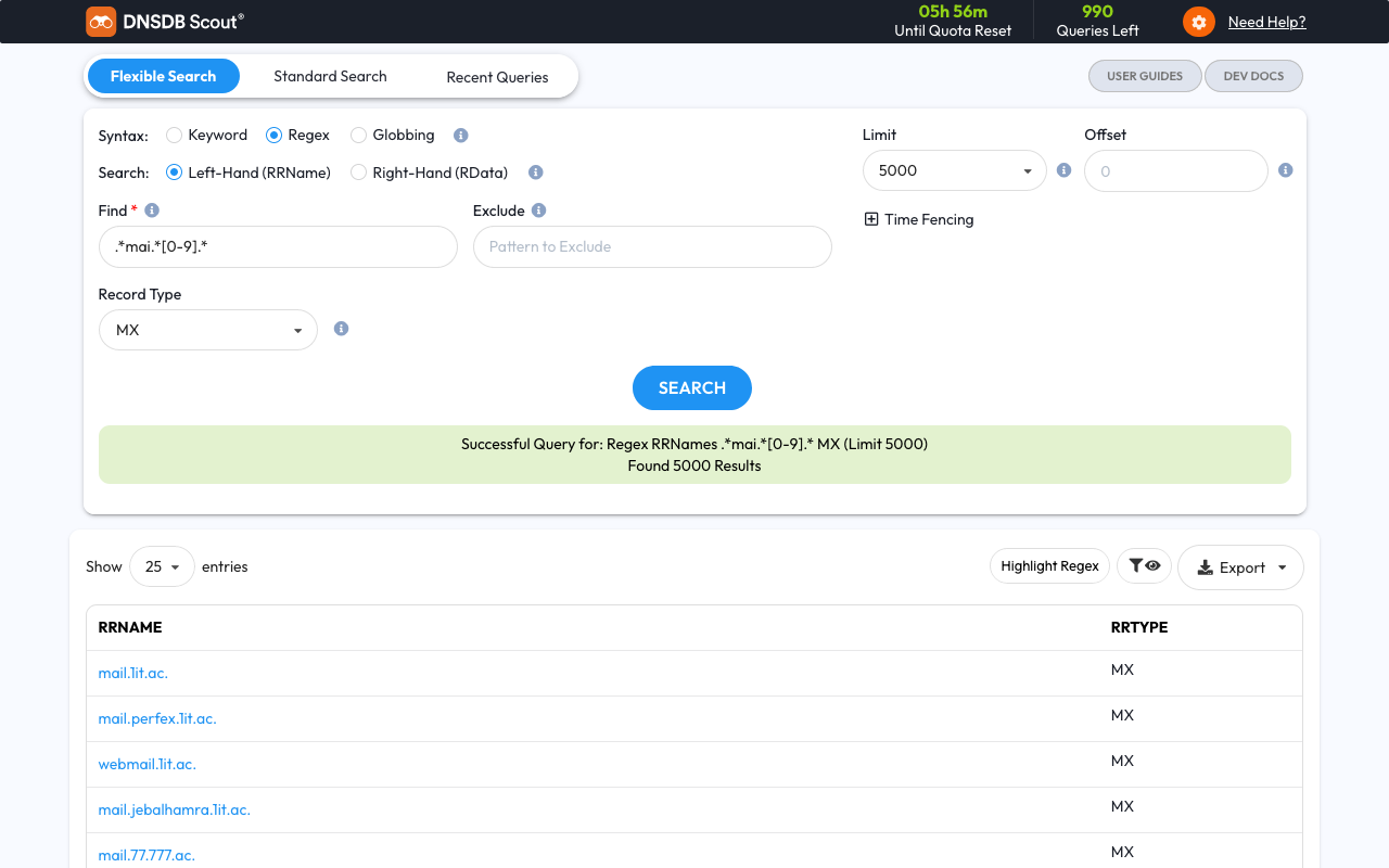 Farsight DNSDB Scout®截图4