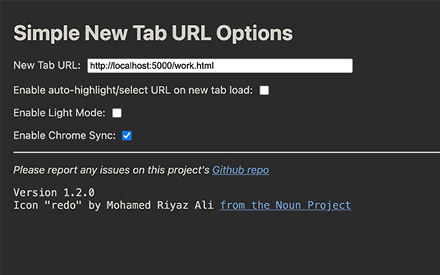 Simple New Tab URL截图1
