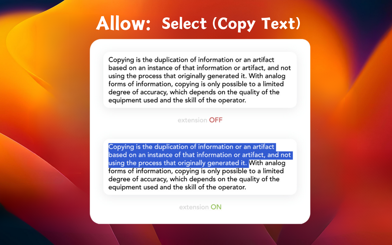Activate Enable Right Click & Copy截图1