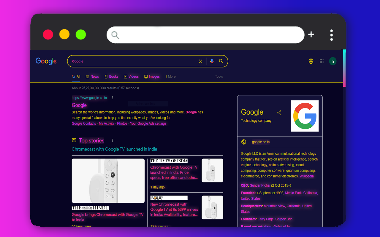 Google™ 发光主题截图4