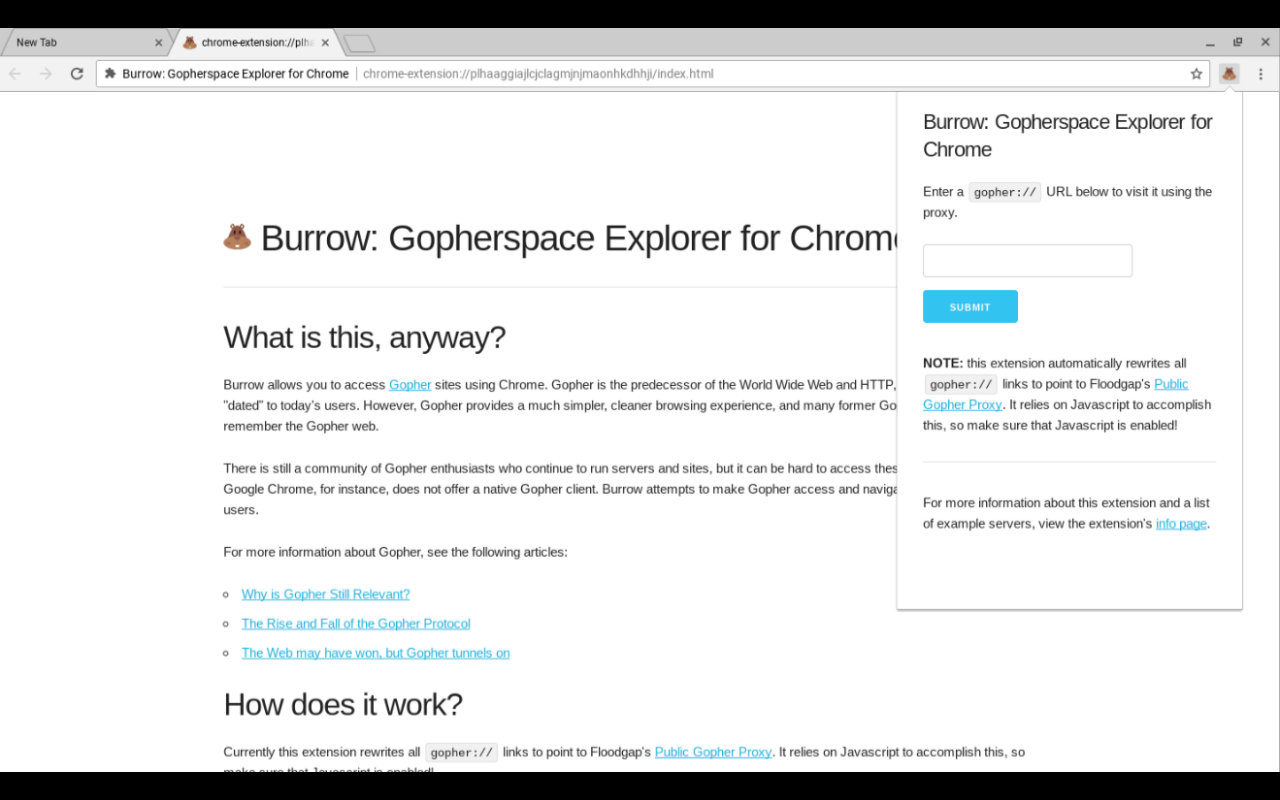 Burrow: Gopherspace Explorer for Chrome截图1