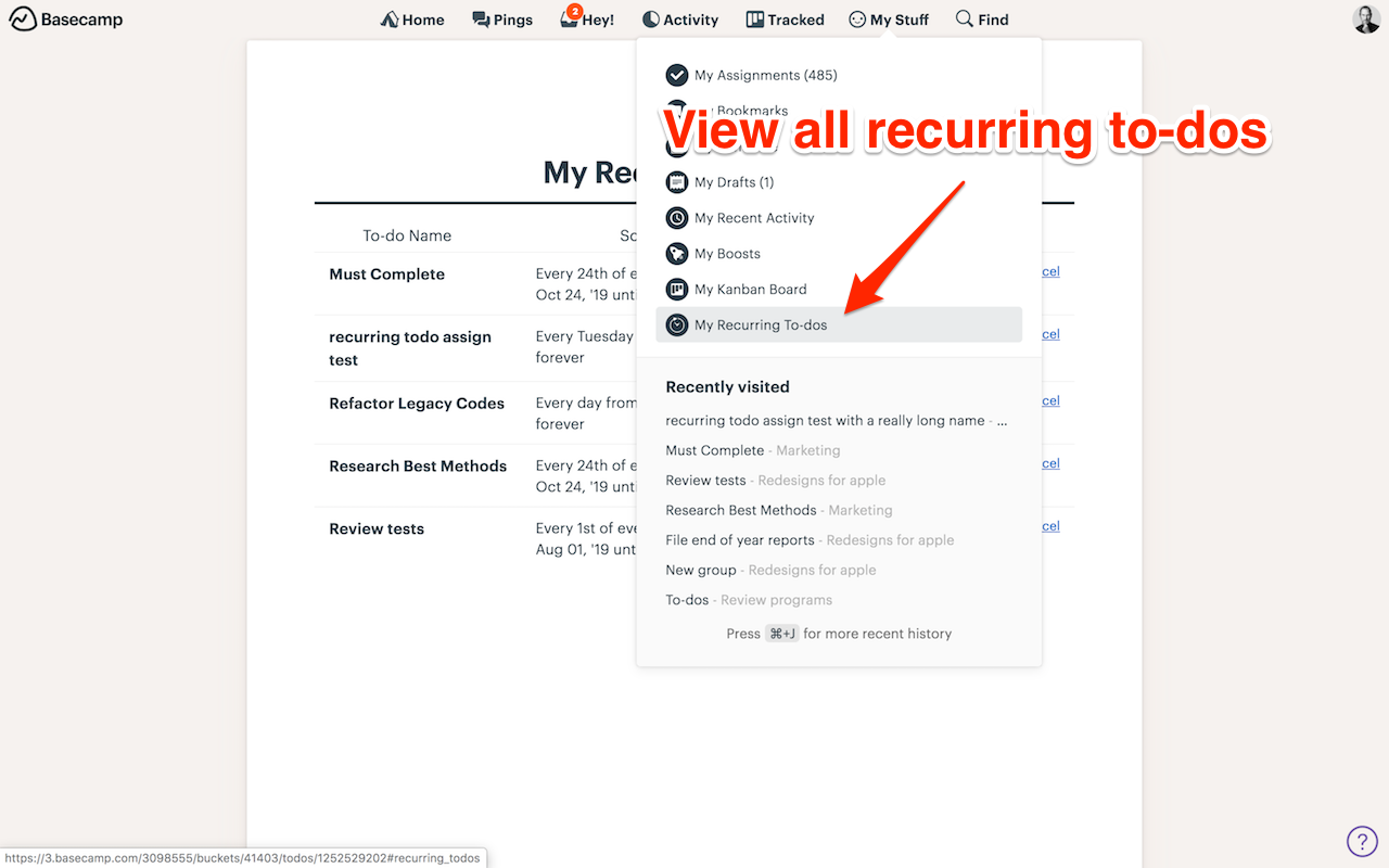 Recur for Basecamp截图2